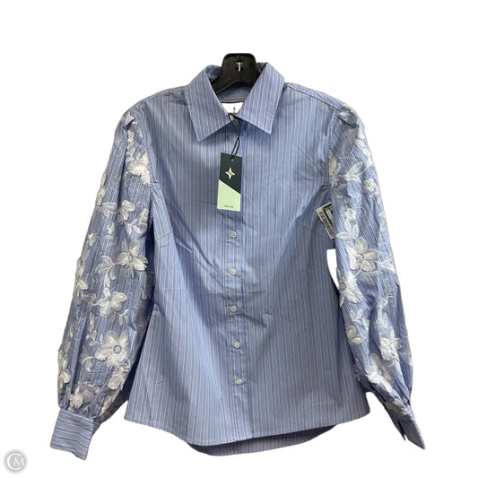 Blouse Long Sleeve By Tuckernuck In Blue, Size: Xxs