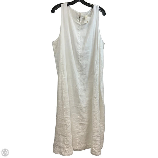 Dress Casual Maxi By Eileen Fisher In White, Size: Xl