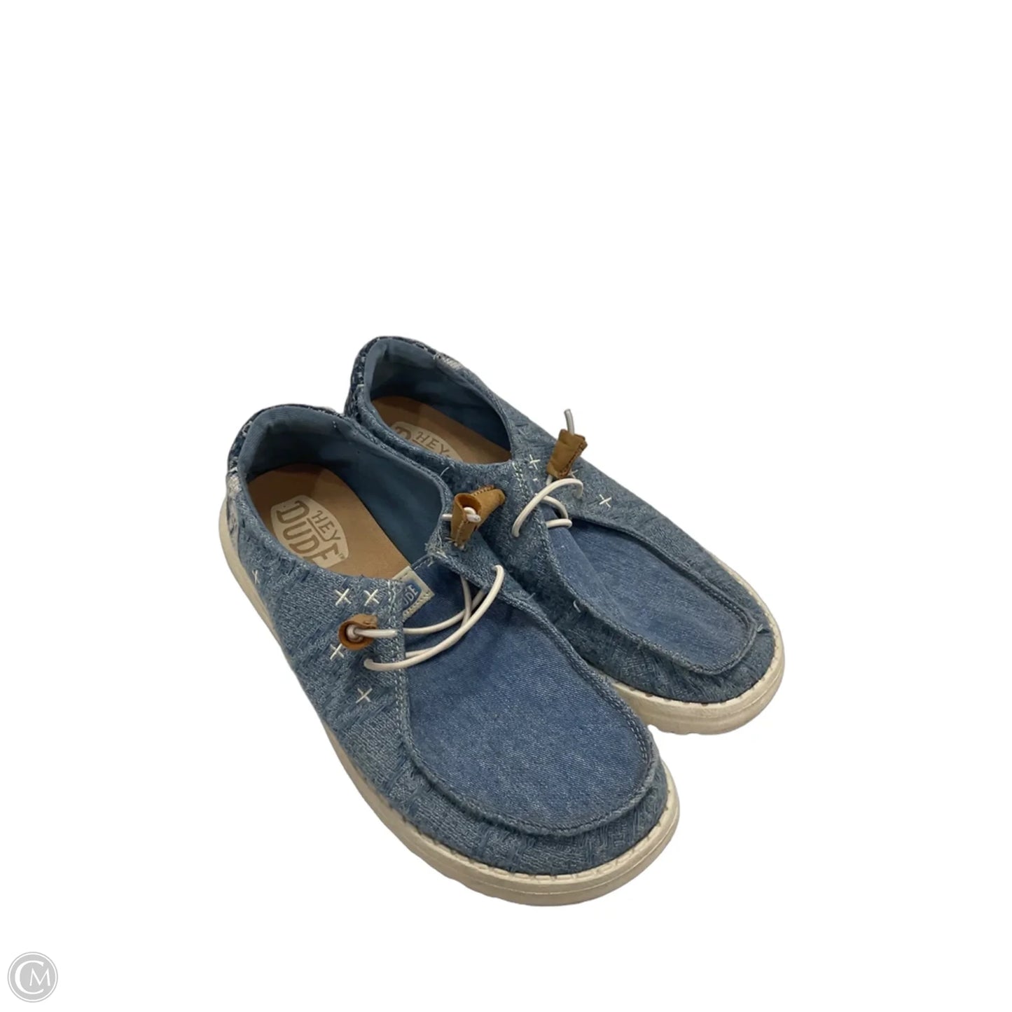 Shoes Flats By Hey Dude In Blue, Size: 9