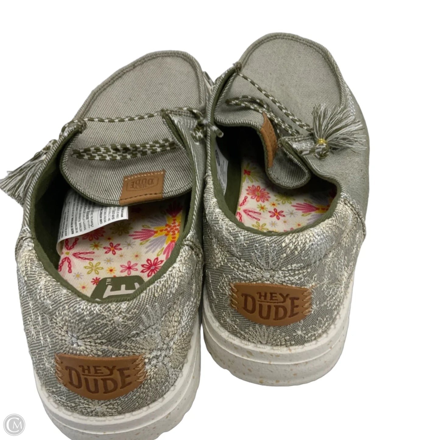 Shoes Flats By Hey Dude In Green, Size: 9