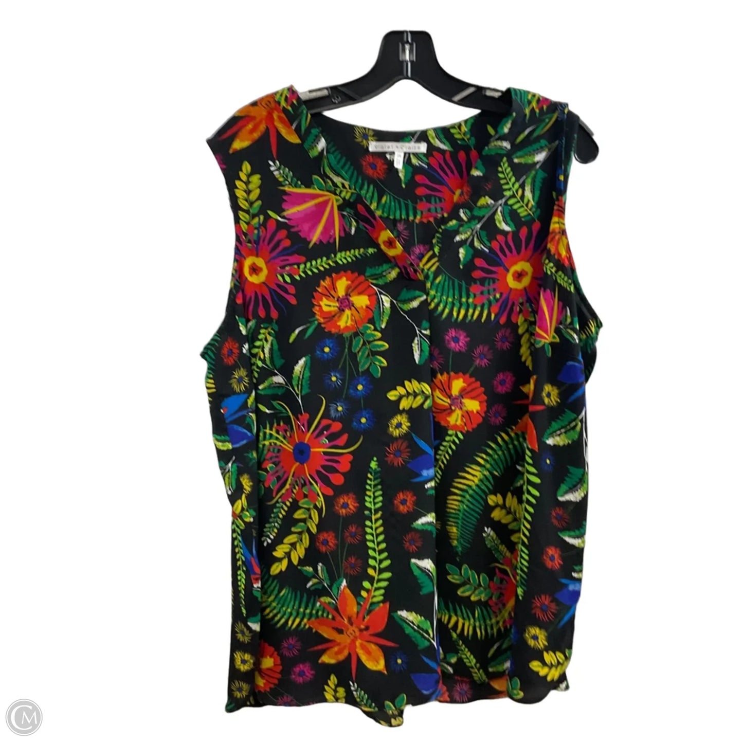 Top Sleeveless By Violet And Claire In Black, Size: 2x