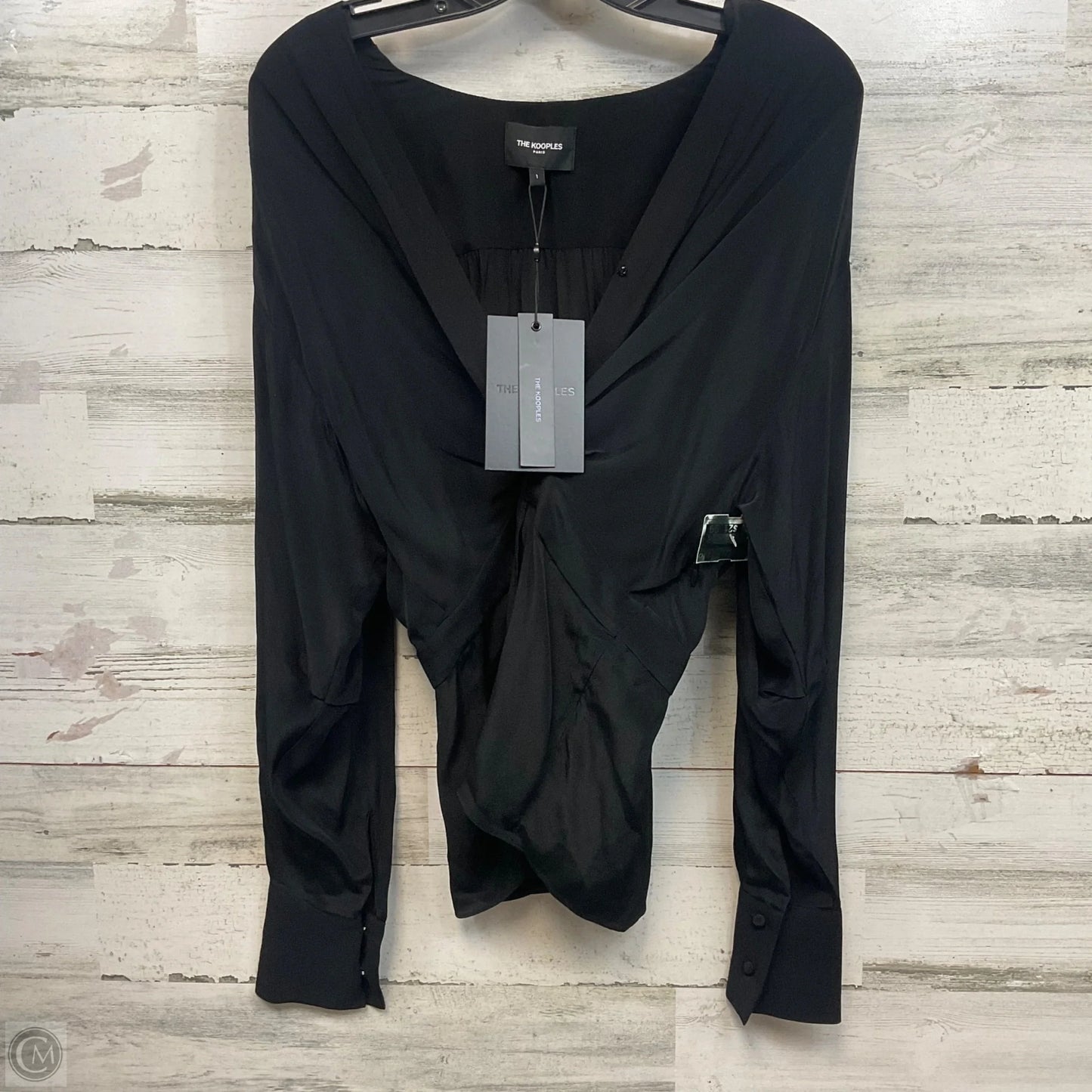 Blouse Long Sleeve By THE KOOPLES In Black, Size: S