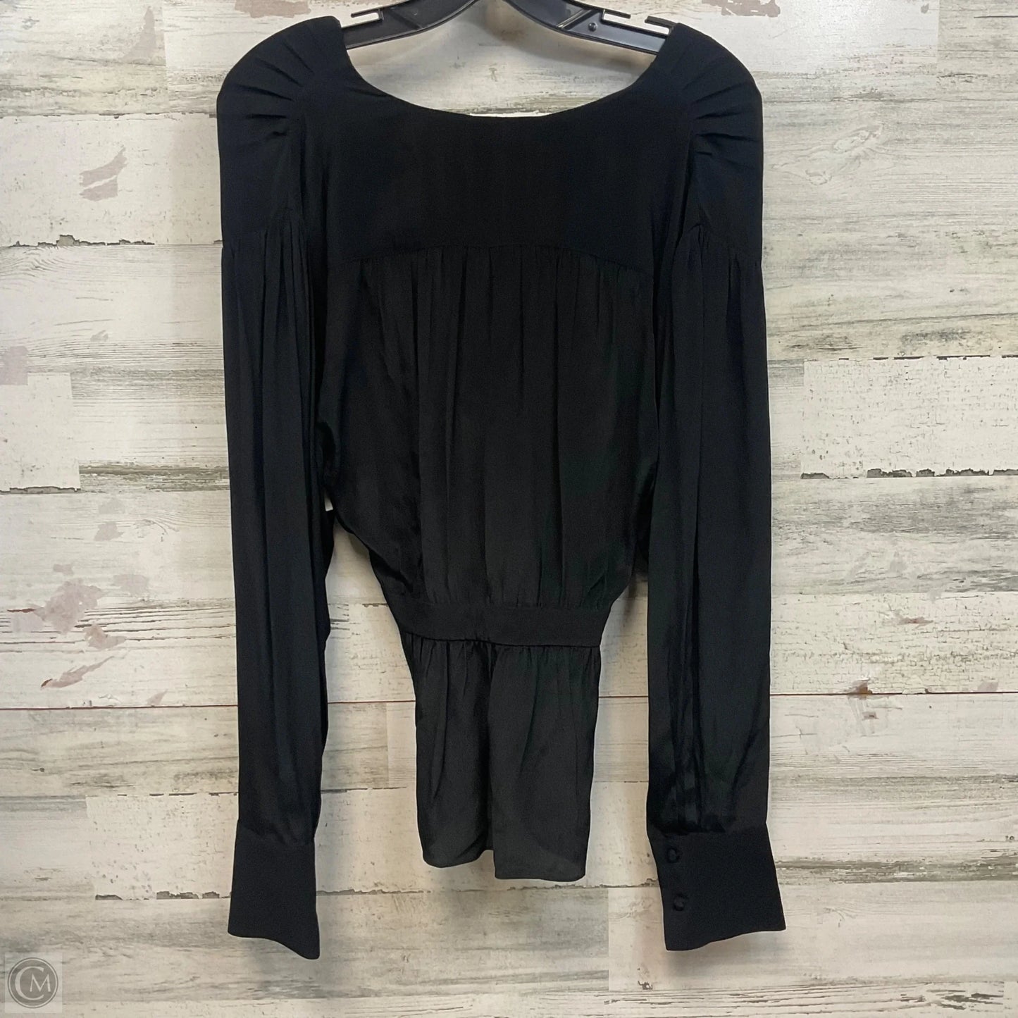 Blouse Long Sleeve By THE KOOPLES In Black, Size: S