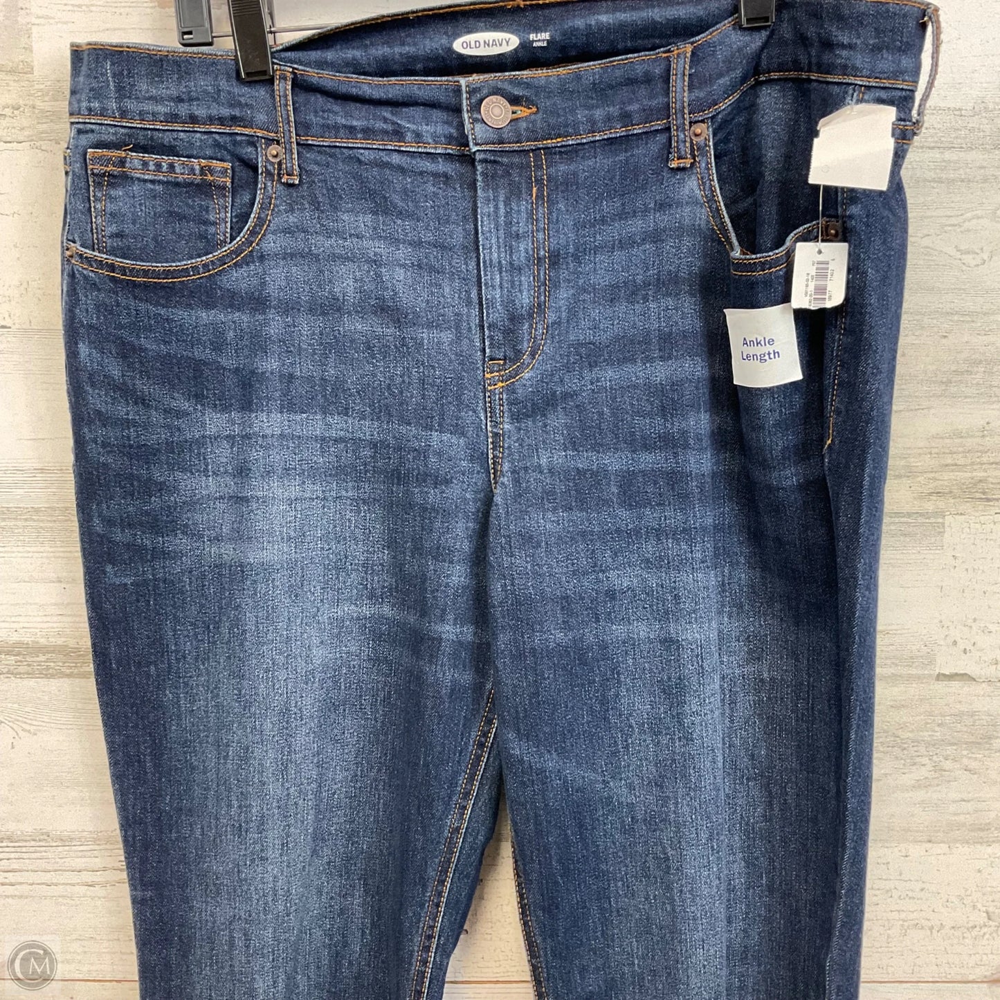 Jeans Flared By Old Navy In Blue Denim, Size: 14