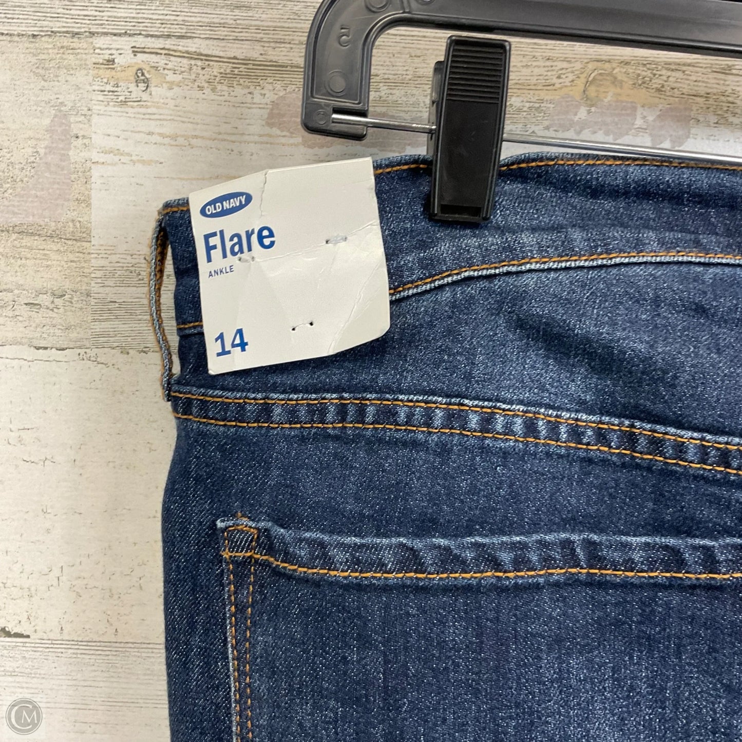 Jeans Flared By Old Navy In Blue Denim, Size: 14