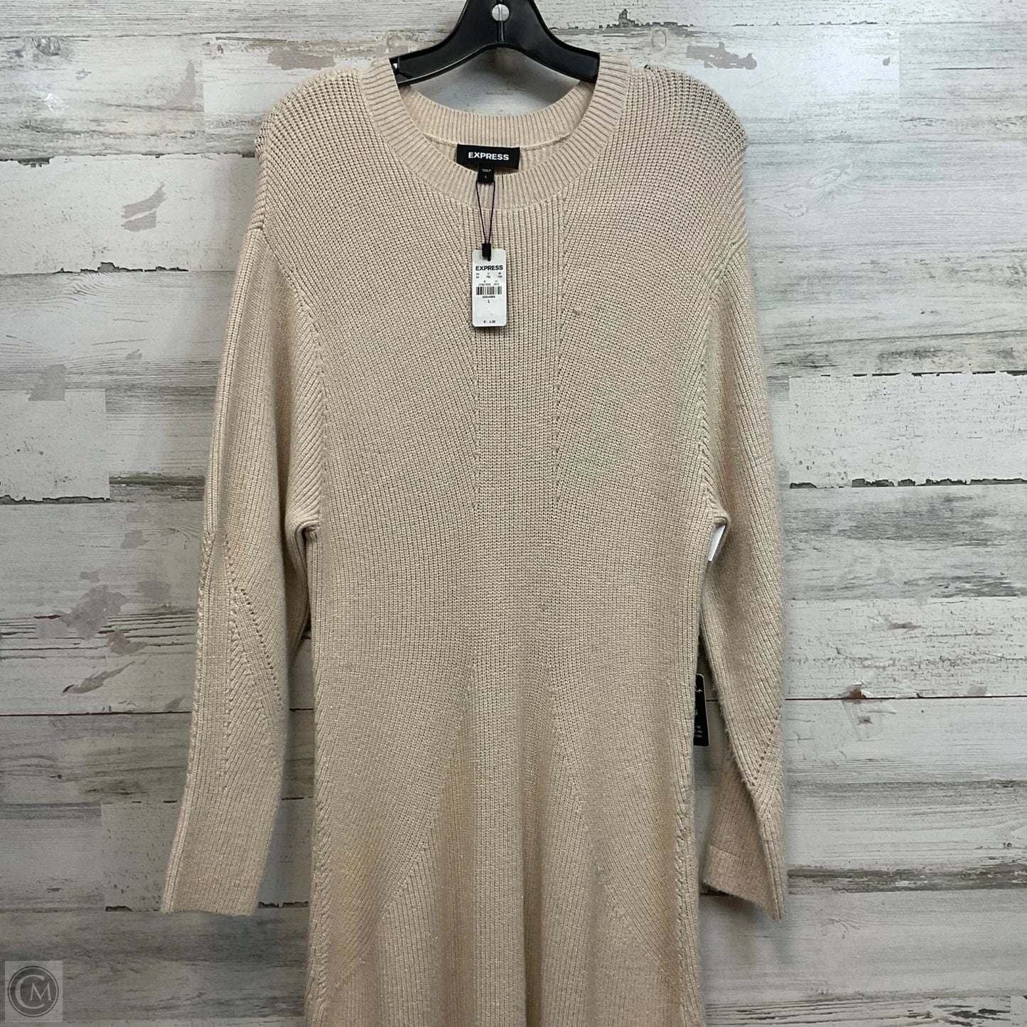 Dress Sweater By Express In Beige, Size: L