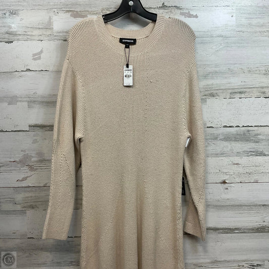 Dress Sweater By Express In Beige, Size: L