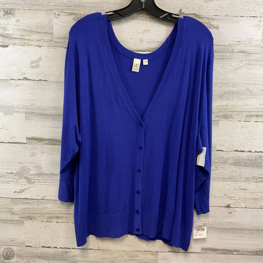 Cardigan By 14th And Union In Blue, Size: 3x
