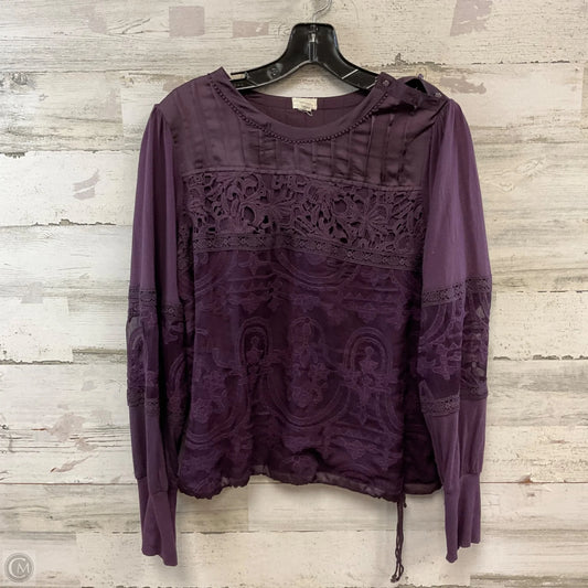 Top Long Sleeve By Tiny In Purple, Size: L