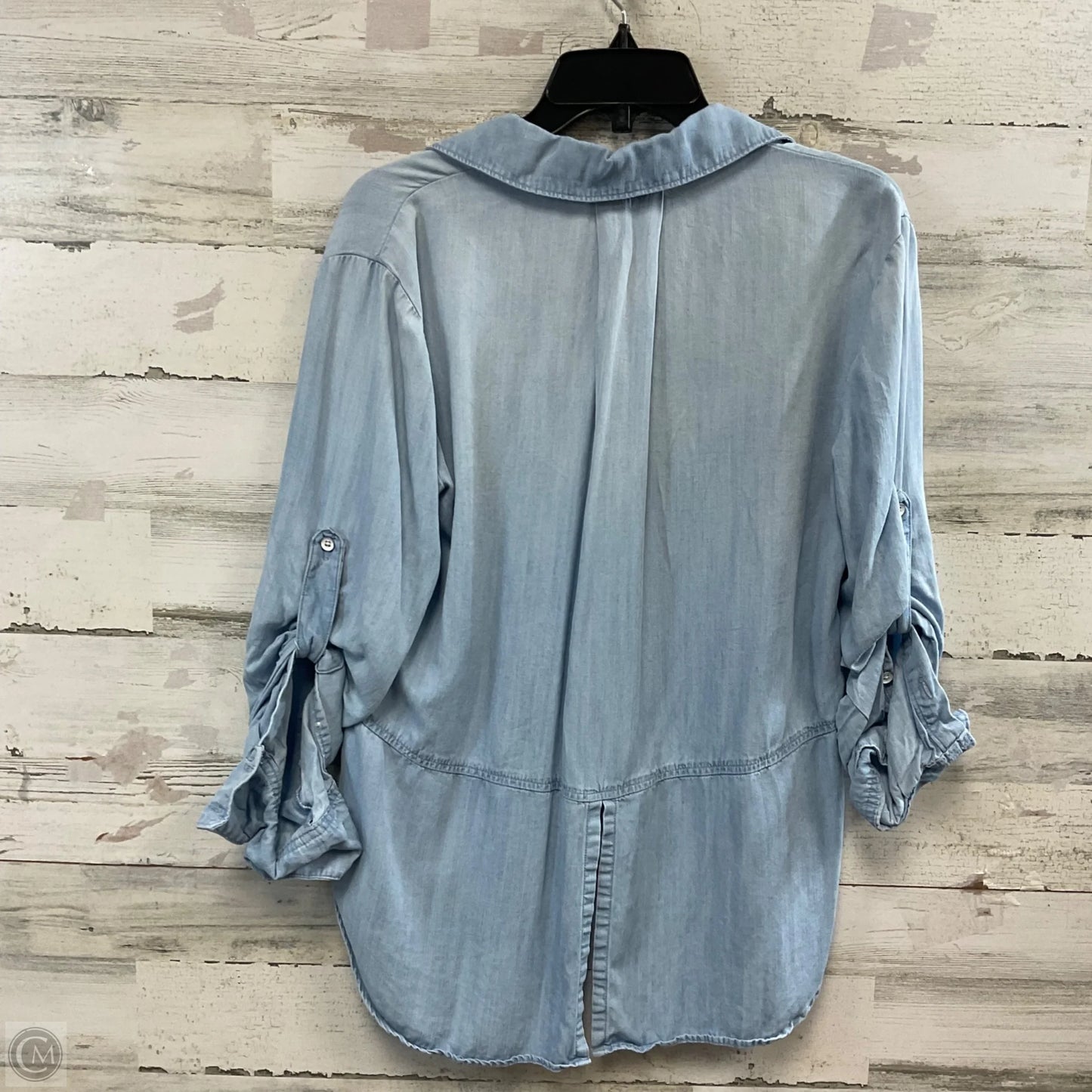 Blouse Long Sleeve By Cloth & Stone In Blue, Size: M