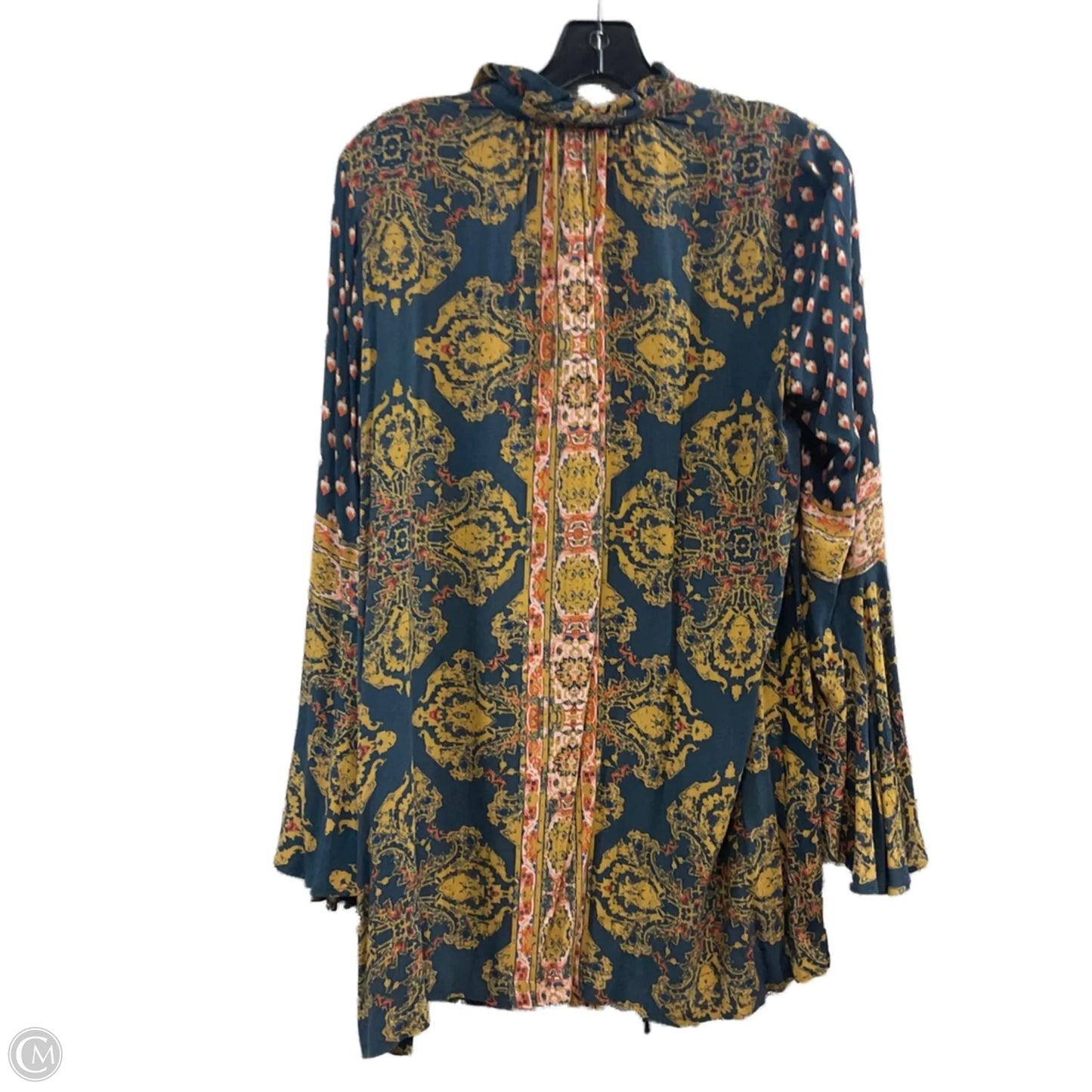 Tunic Long Sleeve By Free People In Teal, Size: Xs