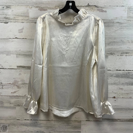 Top Long Sleeve By Clothes Mentor In Cream, Size: S
