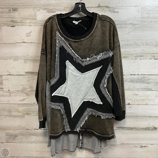 Sweatshirt Crewneck By Oli & Hali In Grey, Size: M