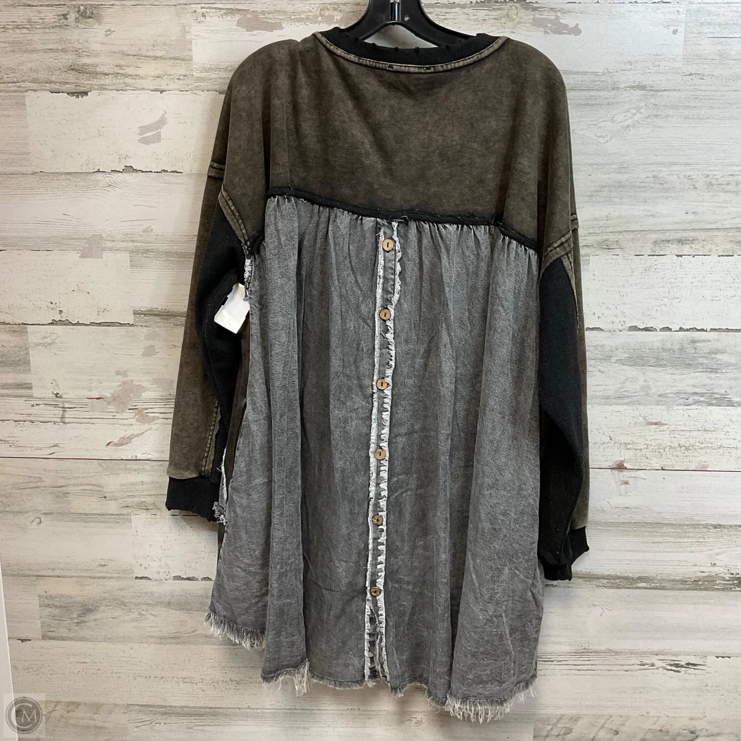 Sweatshirt Crewneck By Oli & Hali In Grey, Size: M