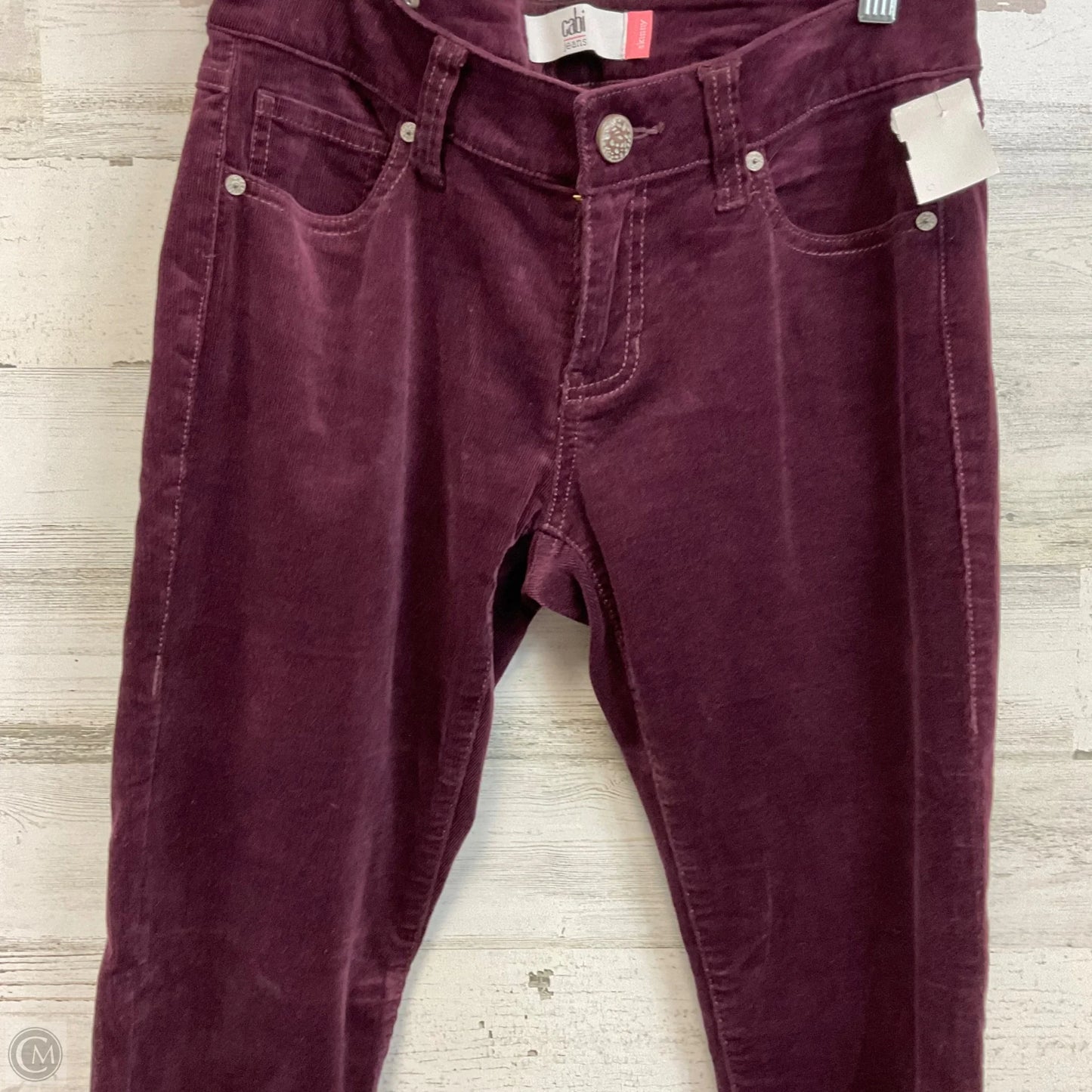 Pants Corduroy By Cabi In Maroon, Size: 4