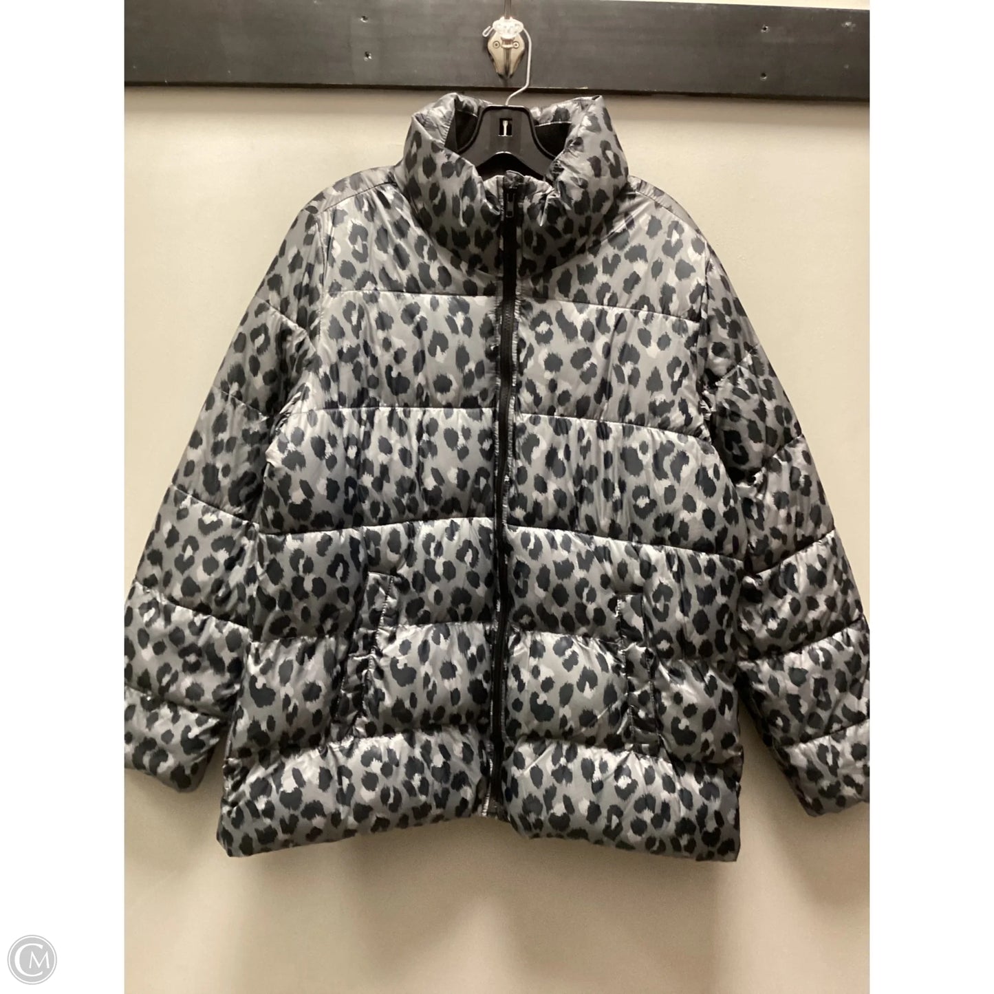 Jacket Puffer & Quilted By Old Navy In Animal Print, Size: L