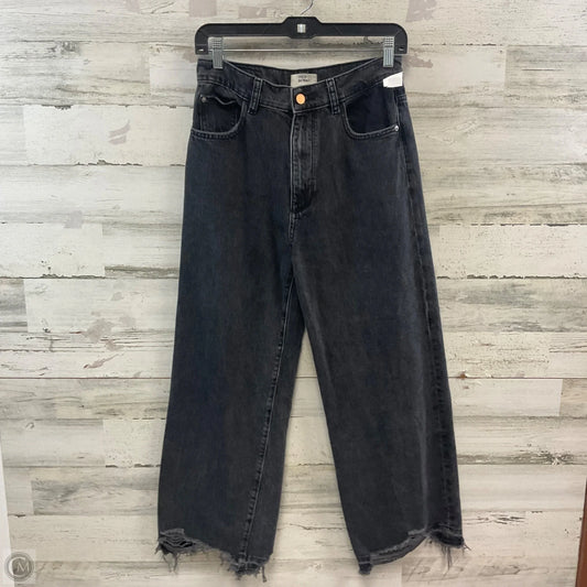 Jeans Wide Leg By Dl1961 In Black Denim, Size: 4