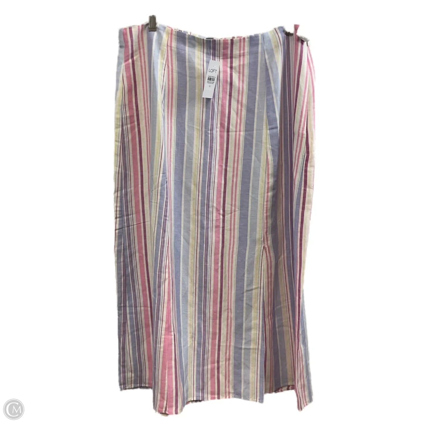 Skirt Midi By Loft In Pink & Purple, Size: 10