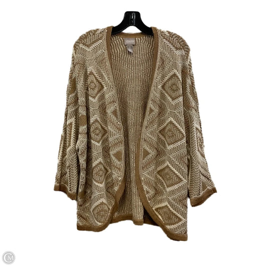 Cardigan By Chicos In Tan, Size: Xl