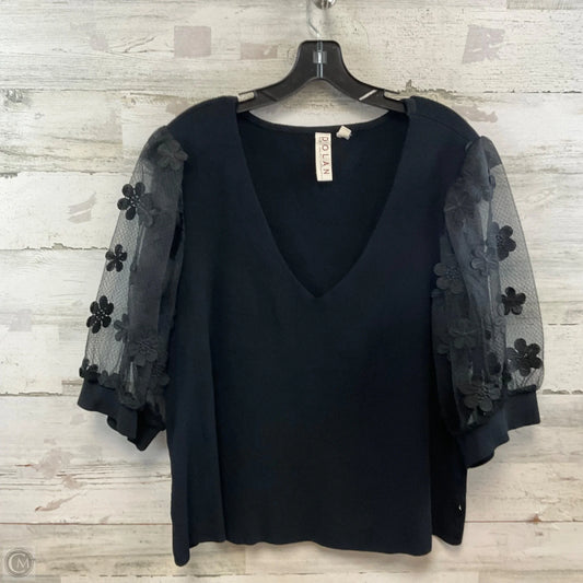 Top Long Sleeve By Dolan Left Coast In Black, Size: 2x