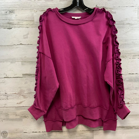 Sweatshirt Crewneck By Peach Love Cream California In Pink, Size: S