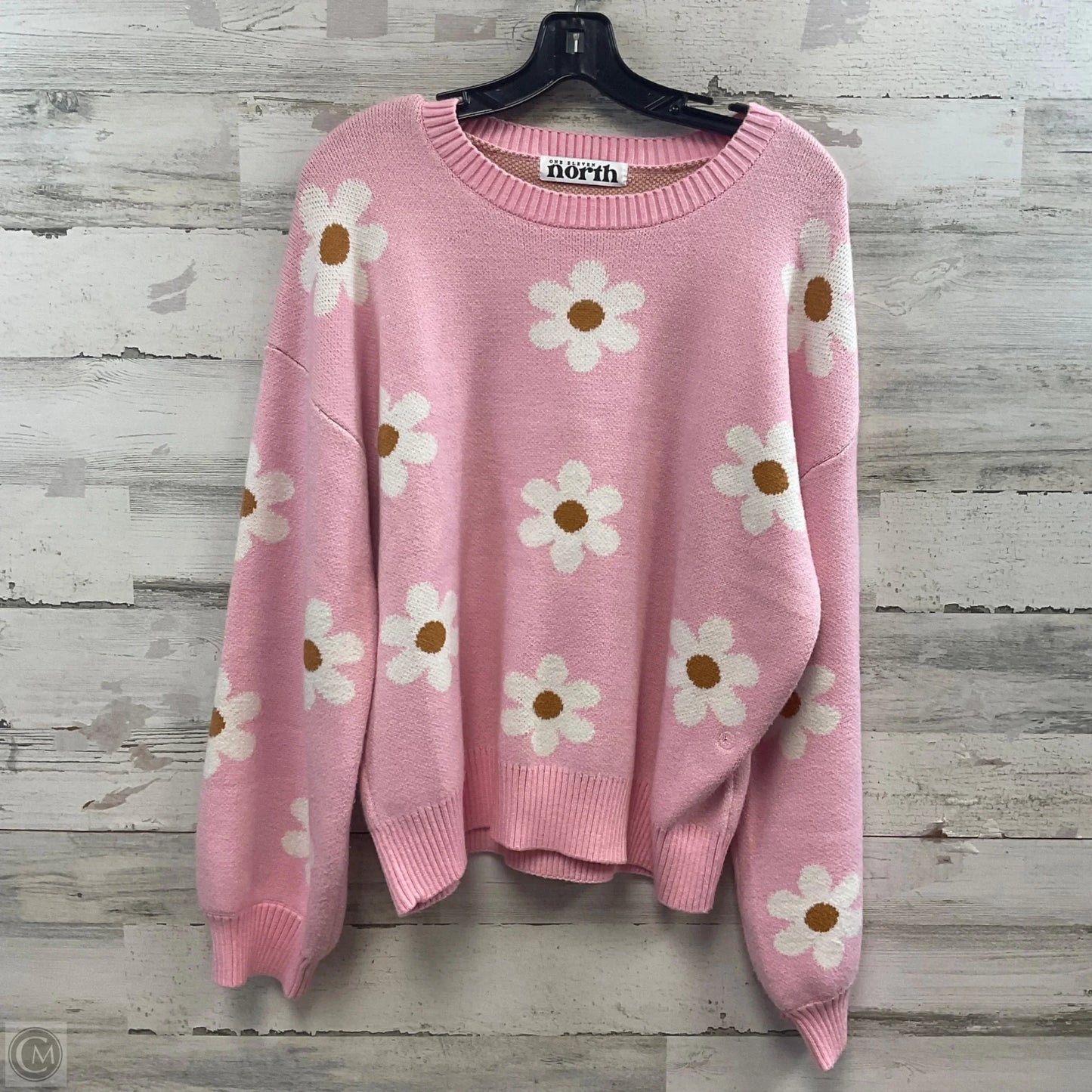 Sweater By ONE ELEVEN NORTH In Pink & White, Size: M