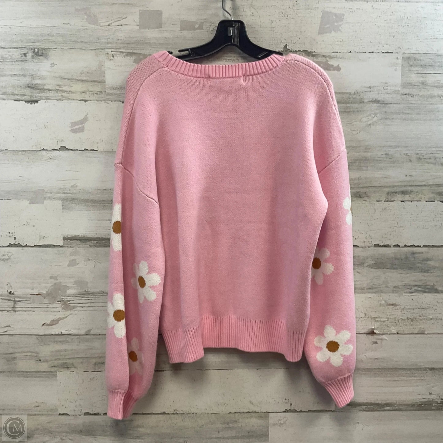 Sweater By ONE ELEVEN NORTH In Pink & White, Size: M