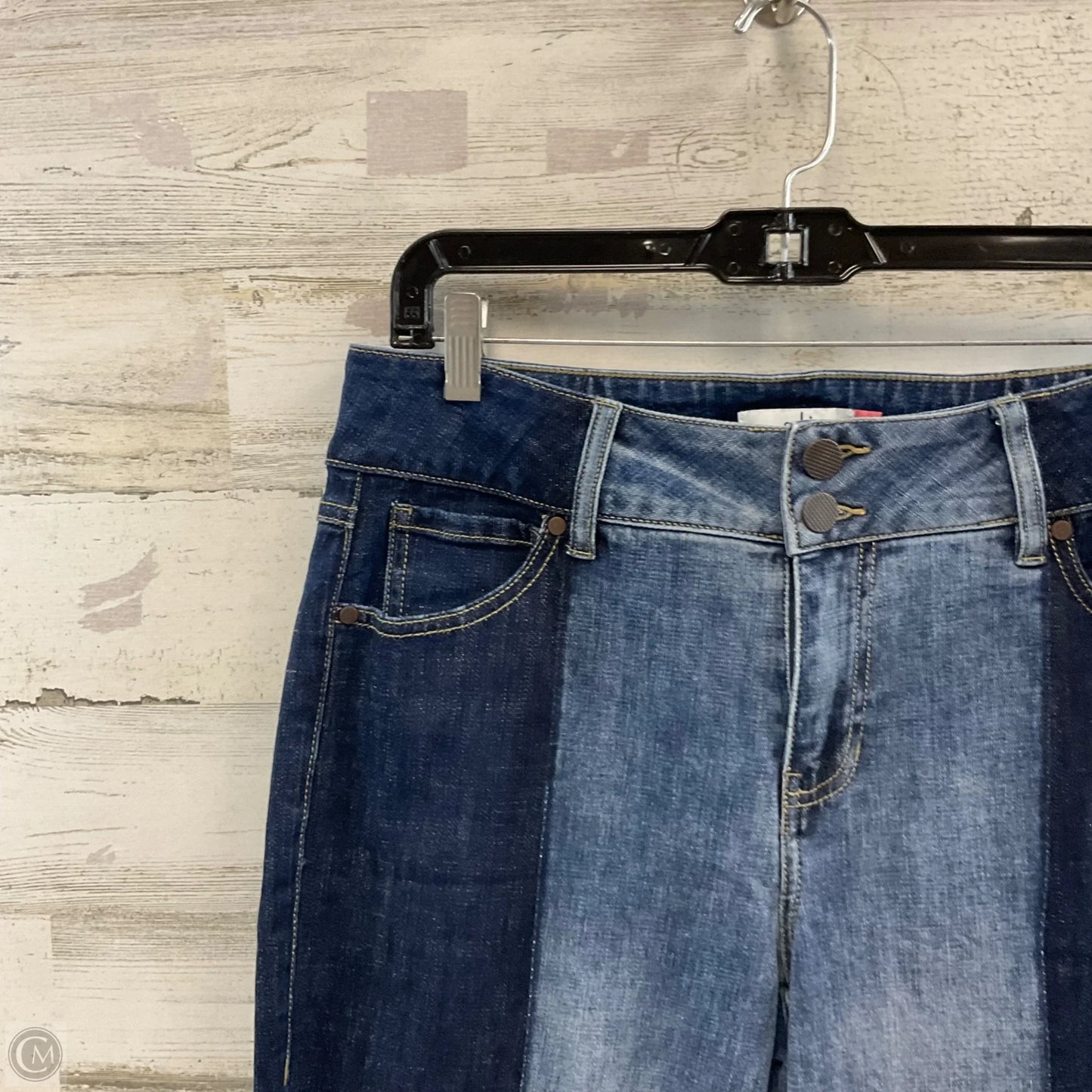 Jeans Cropped By Cabi In Blue Denim, Size: 10