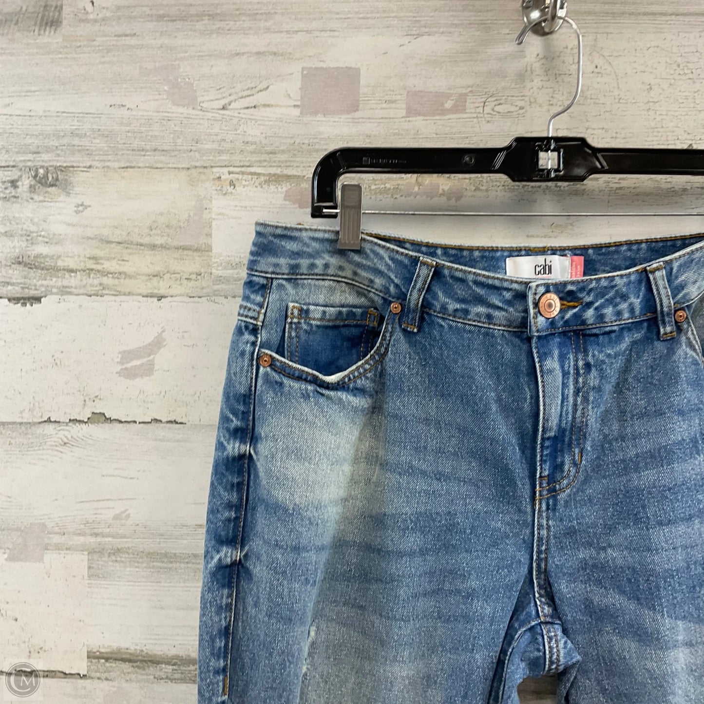Jeans Straight By Cabi In Blue Denim, Size: 10