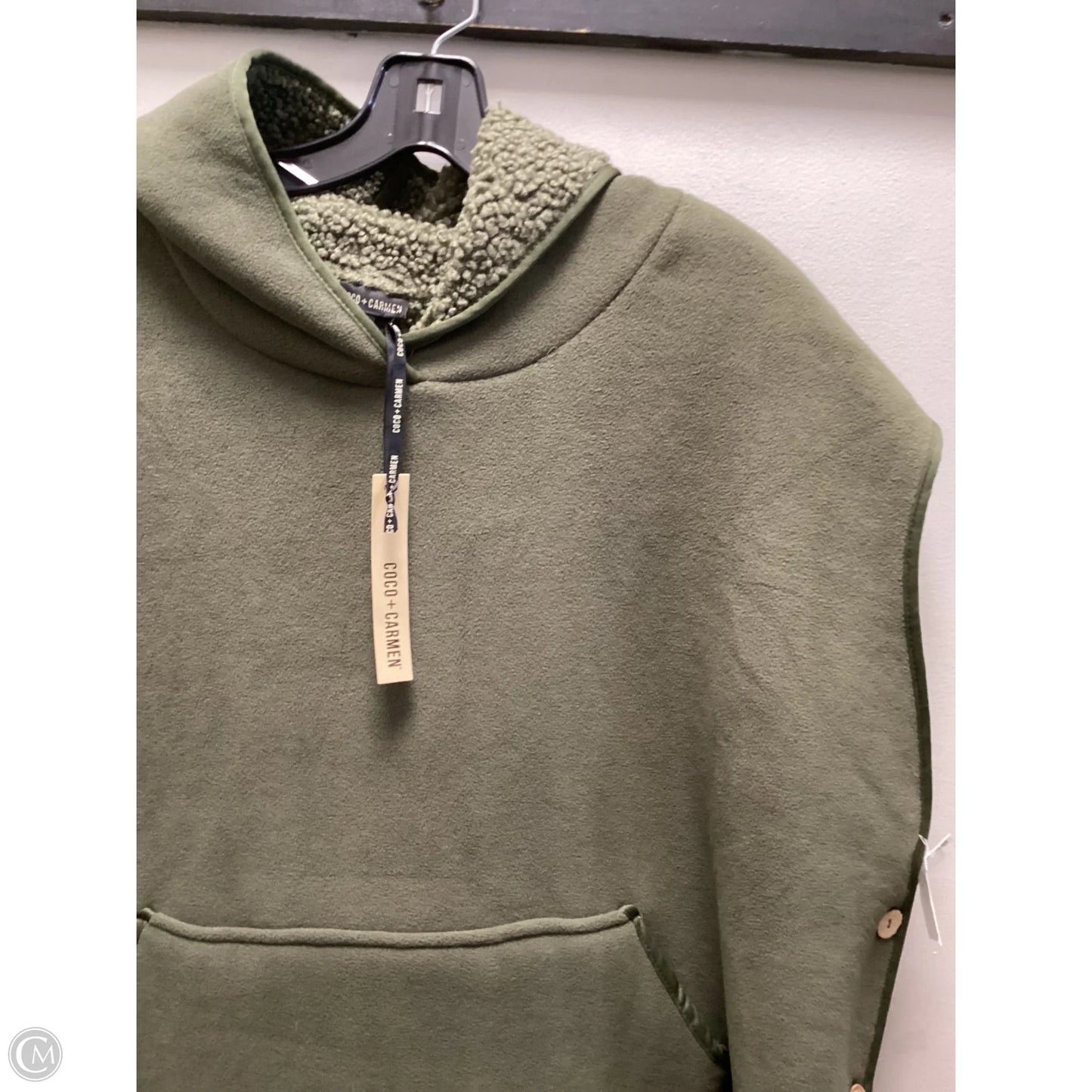 Jacket Faux Fur & Sherpa By Coco And Carmen In Green, Size: L