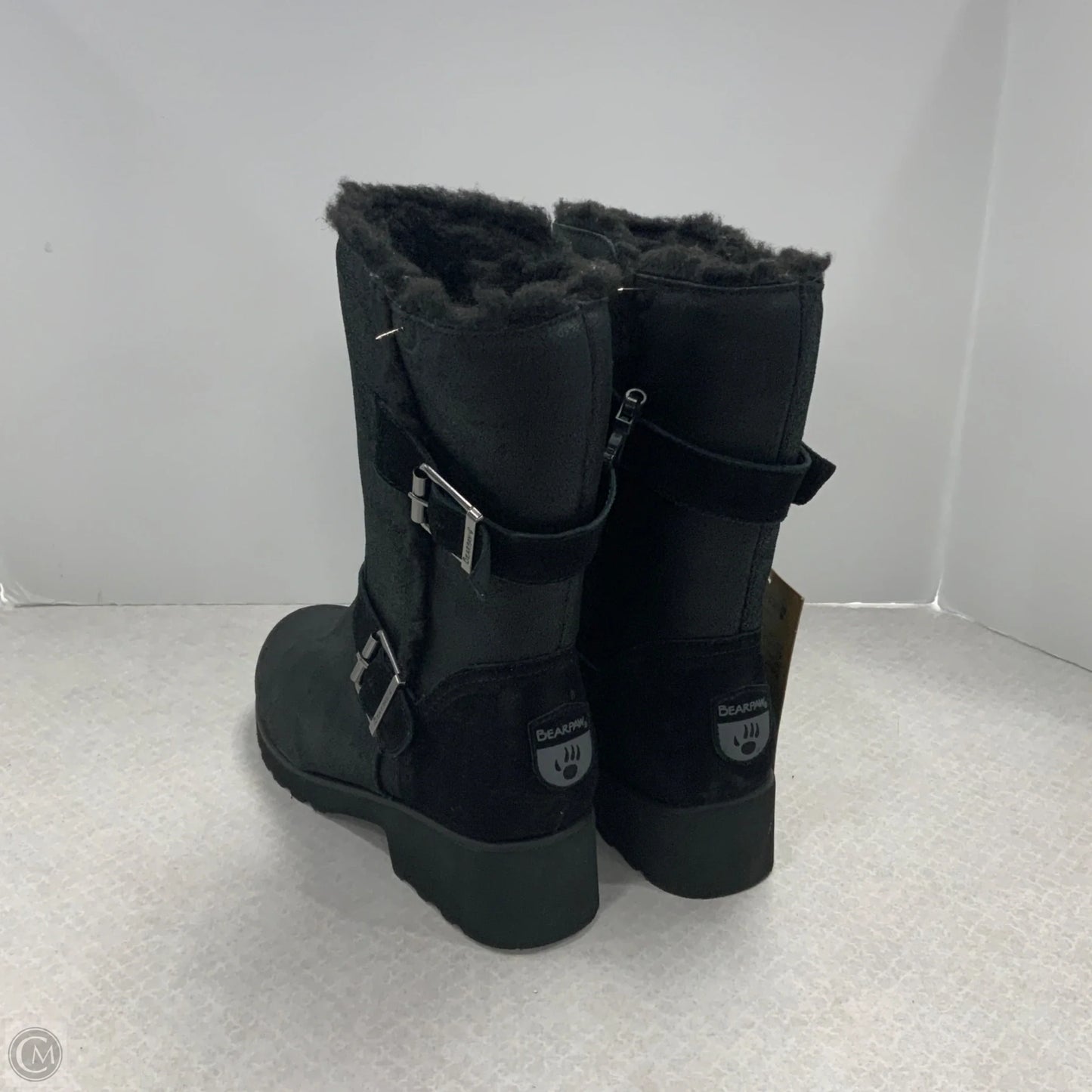 Boots Mid-calf Heels By Bearpaw In Black, Size: 8