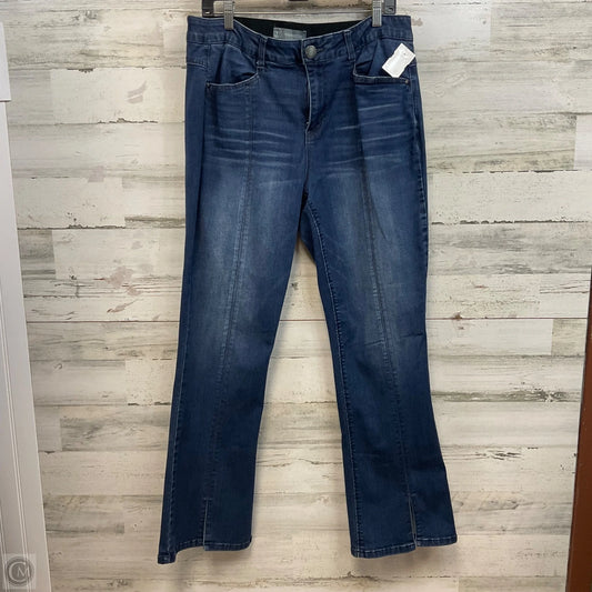 Jeans Boot Cut By Wit & Wisdom In Blue Denim, Size: 16