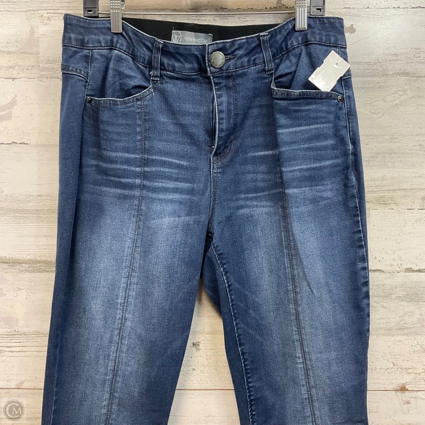 Jeans Boot Cut By Wit & Wisdom In Blue Denim, Size: 16