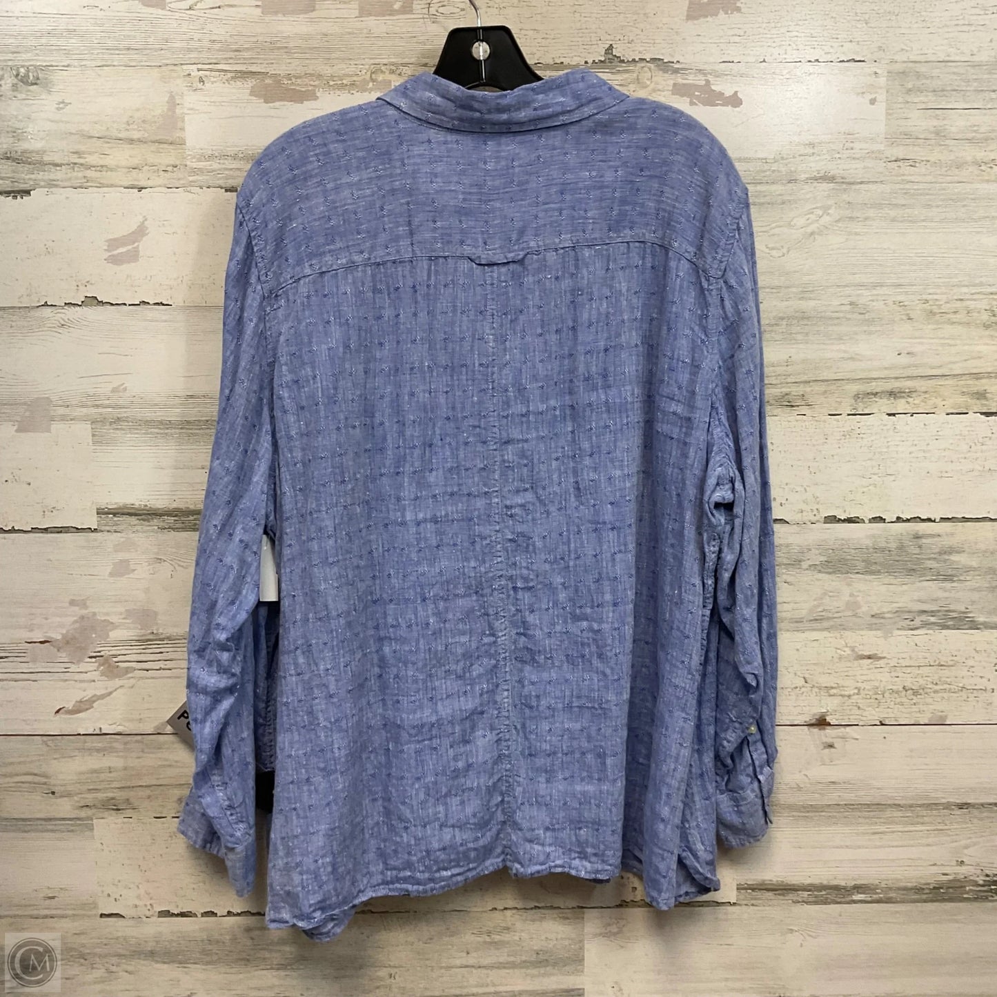 Blouse Long Sleeve By Talbots In Blue, Size: 3x
