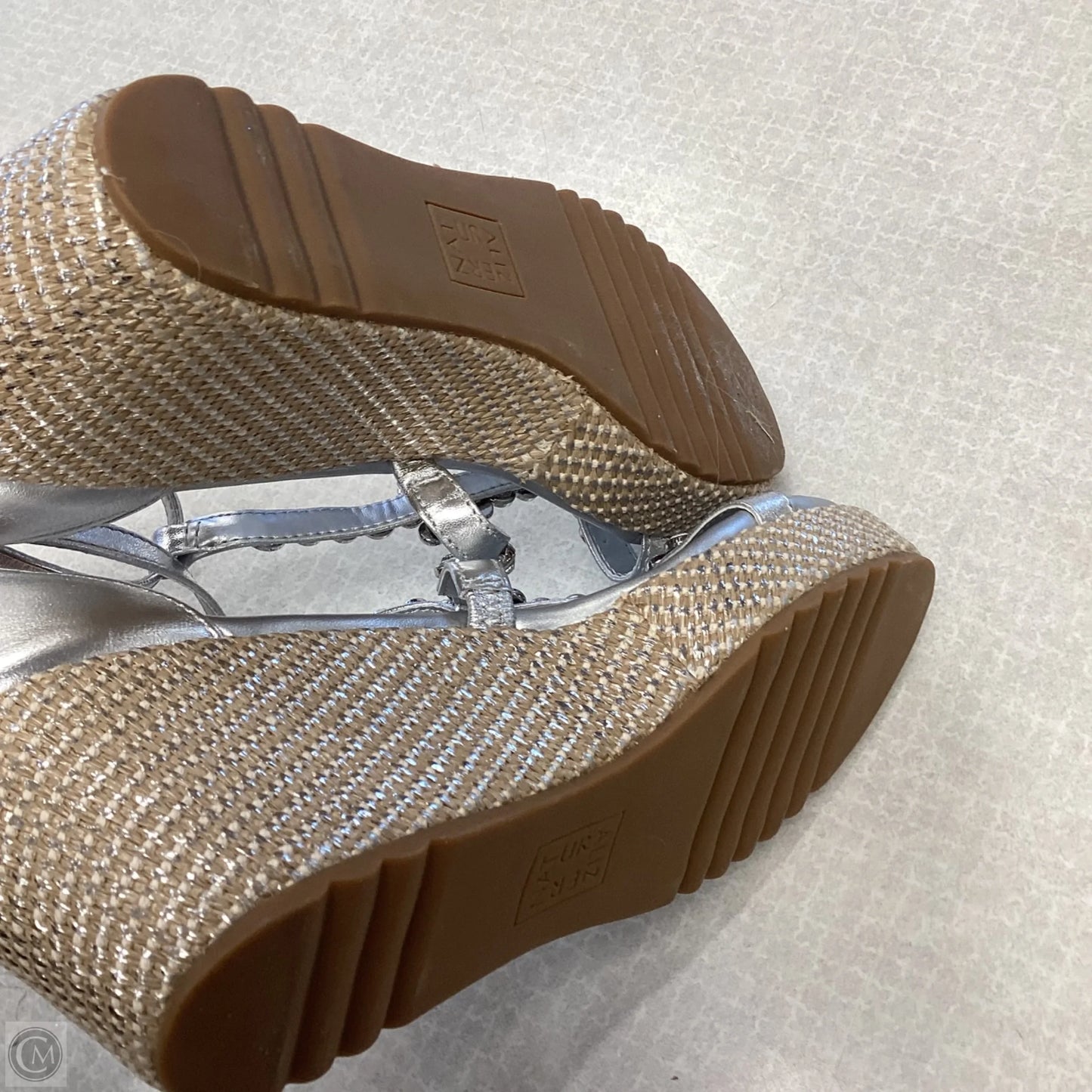 Sandals Heels Wedge By Naturalizer In Silver, Size: 8