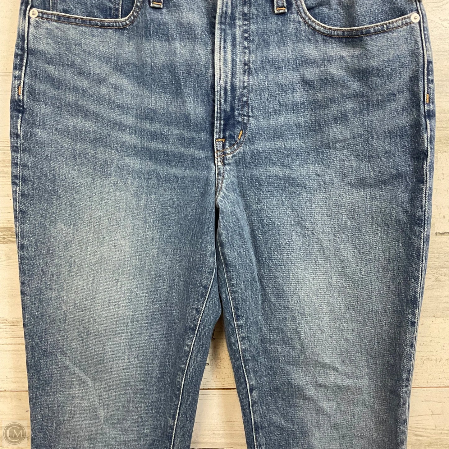 Jeans Straight By Madewell In Blue Denim, Size: 10