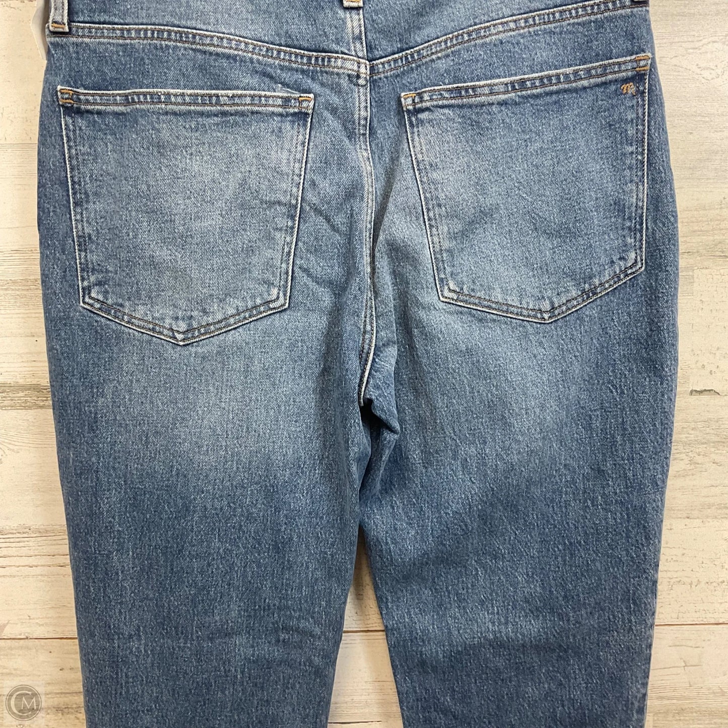 Jeans Straight By Madewell In Blue Denim, Size: 10