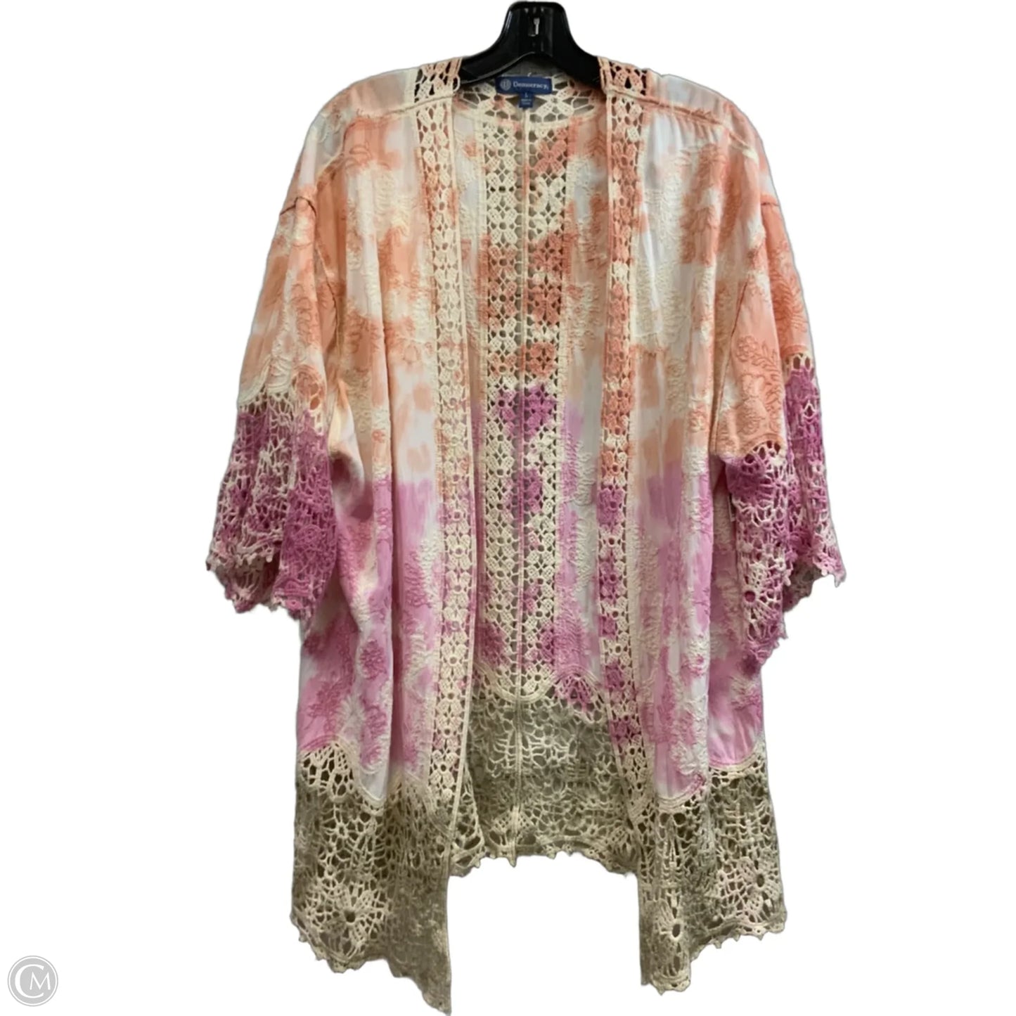 Kimono By Democracy In Orange & Pink, Size: L