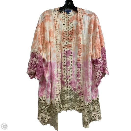 Kimono By Democracy In Orange & Pink, Size: L