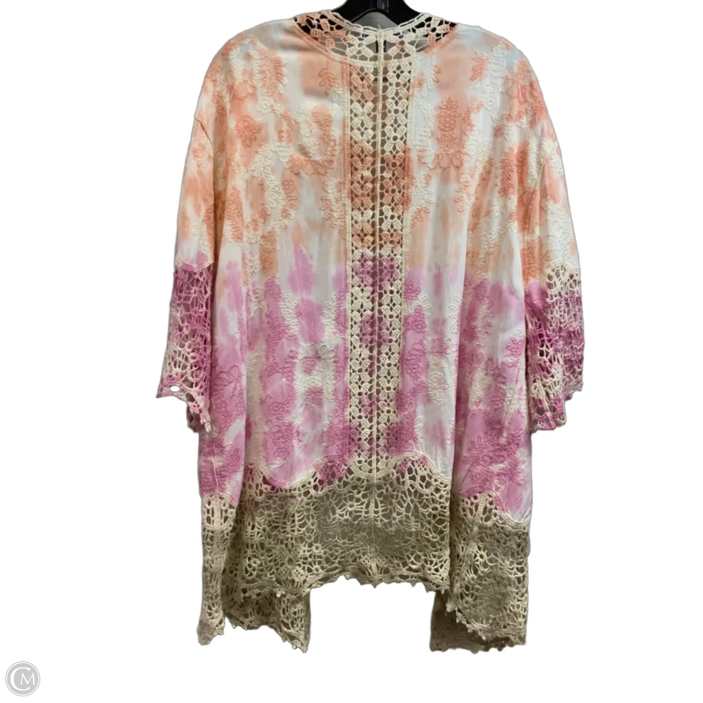 Kimono By Democracy In Orange & Pink, Size: L