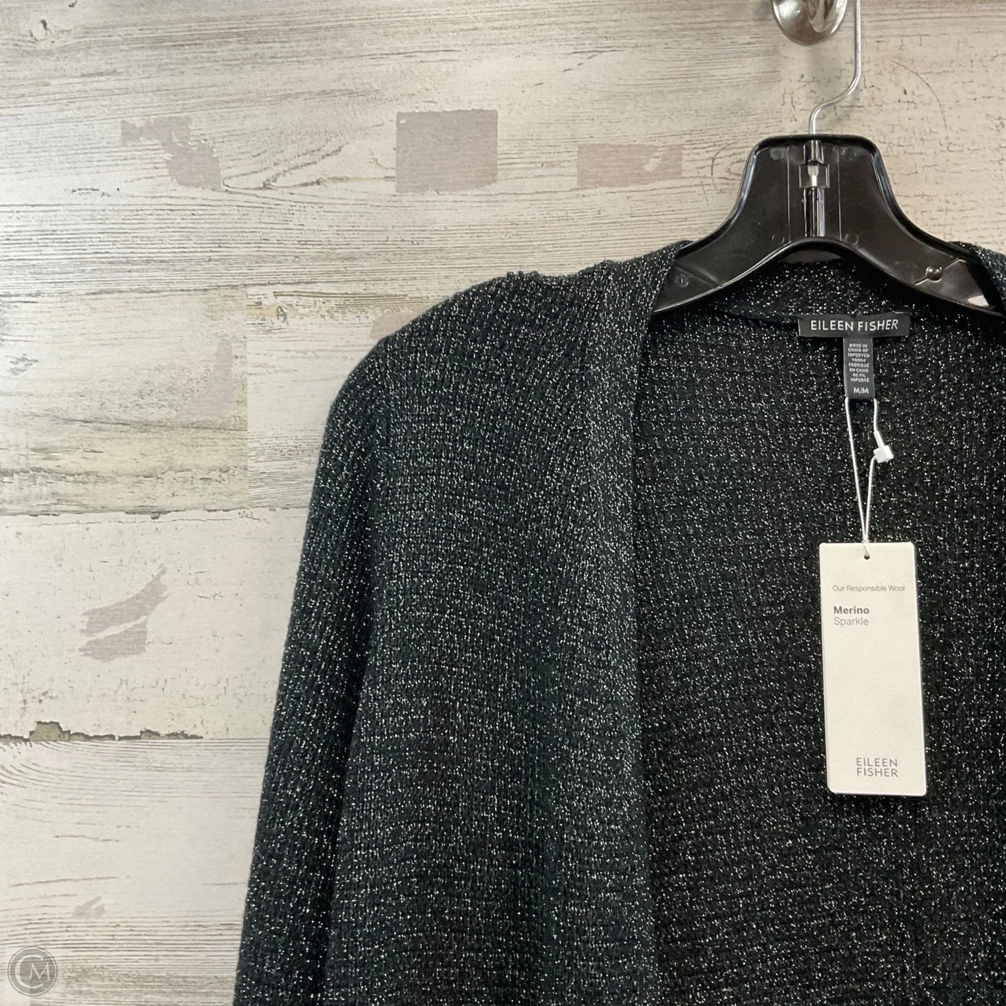 Sweater Cardigan By Eileen Fisher In Black, Size: M