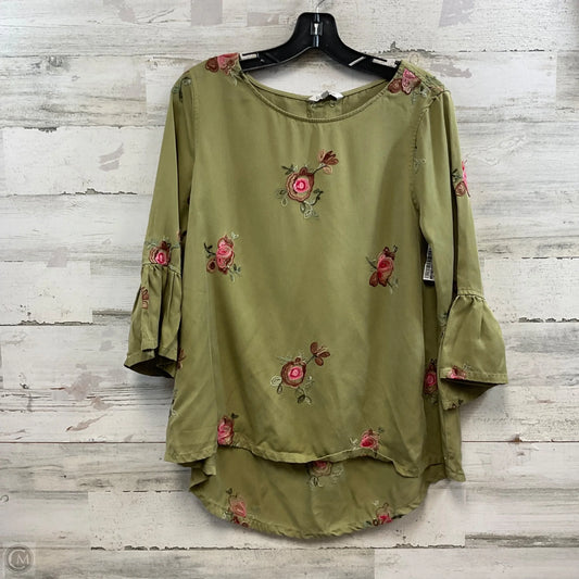 Top Long Sleeve By John Mark In Green, Size: S