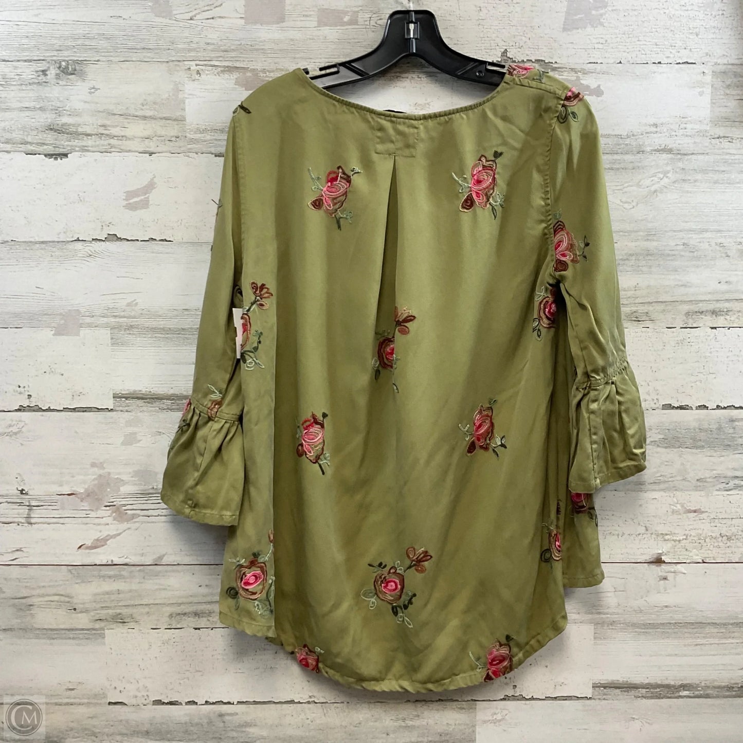 Top Long Sleeve By John Mark In Green, Size: S
