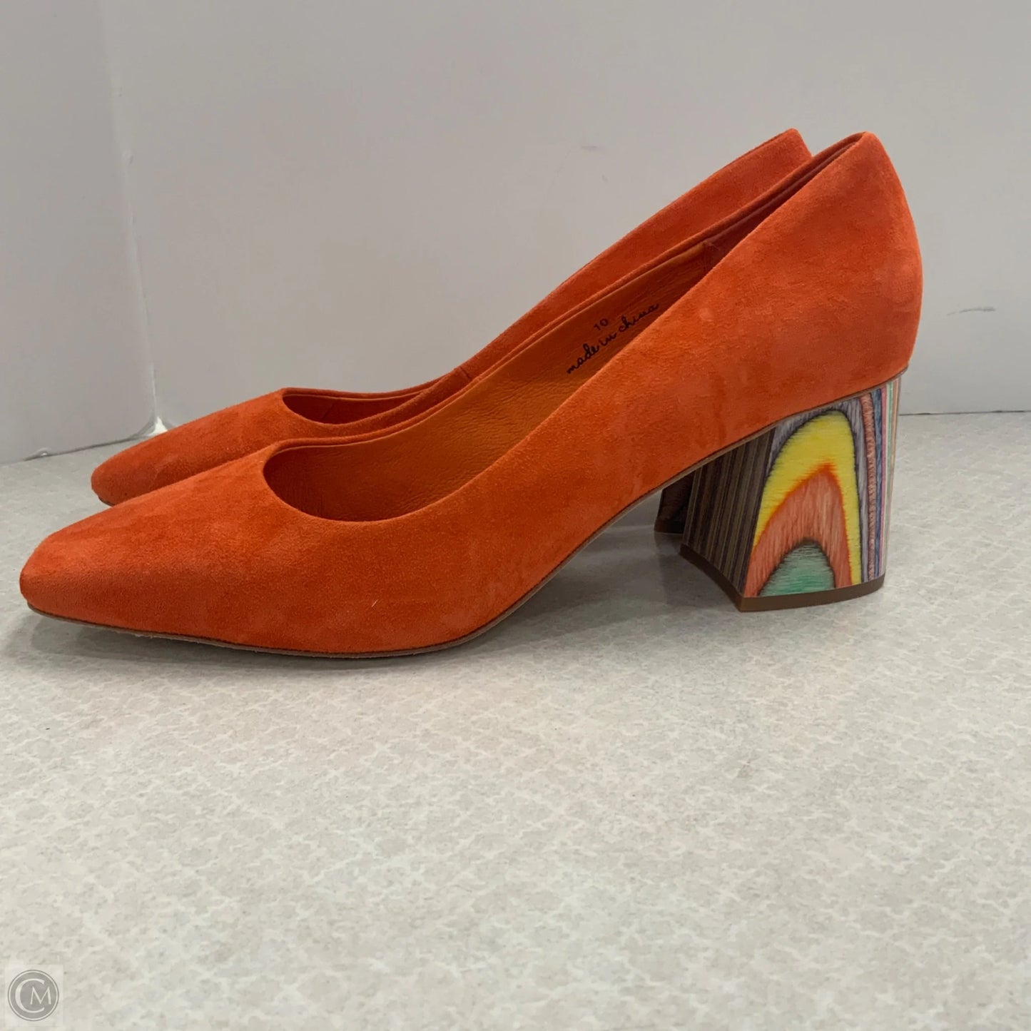Shoes Heels Block By Charlotte Stone In Orange, Size: 10