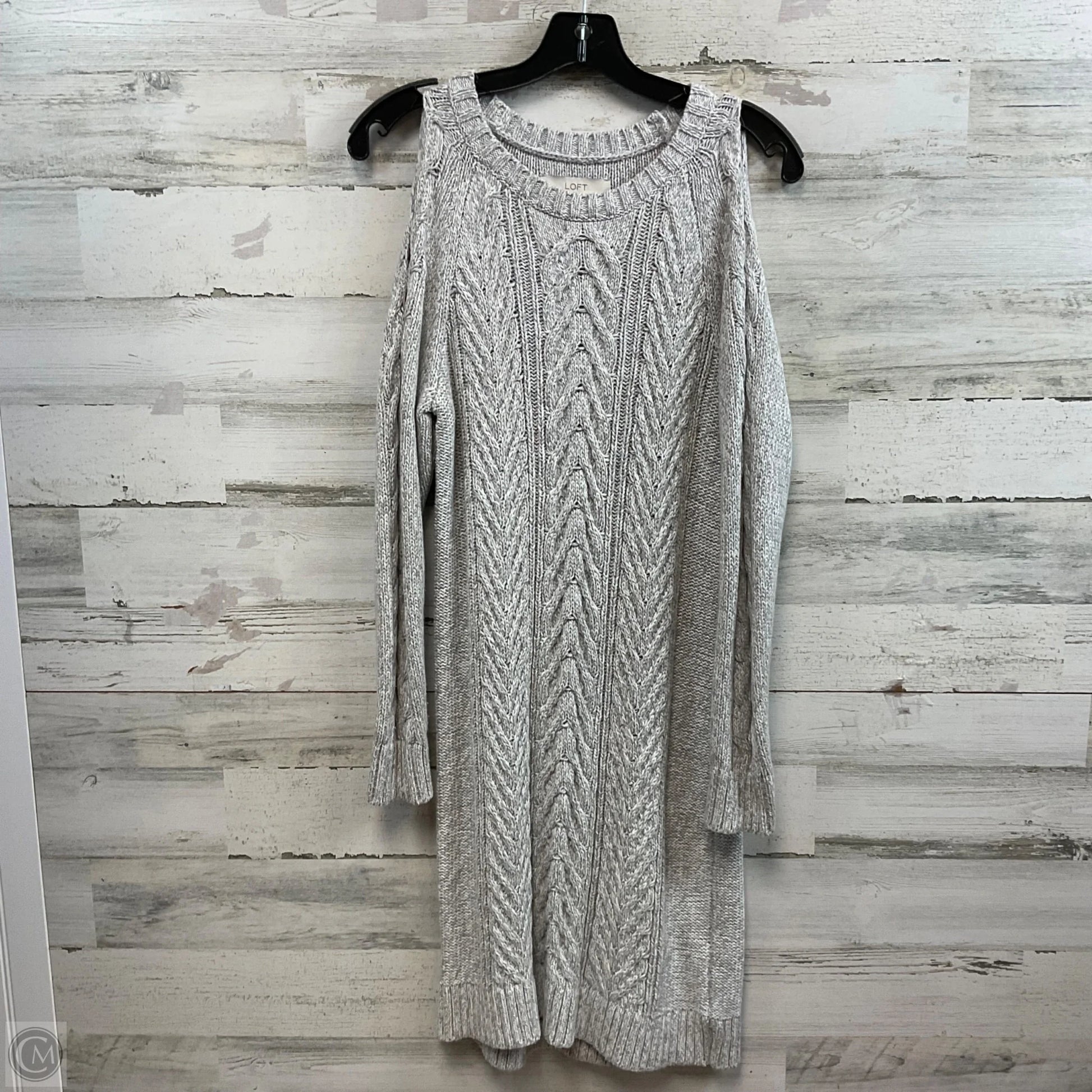 loft sweater dress Dress Sweater By Loft In Grey, Size: M – Clothes Mentor Overland Park KS  #132