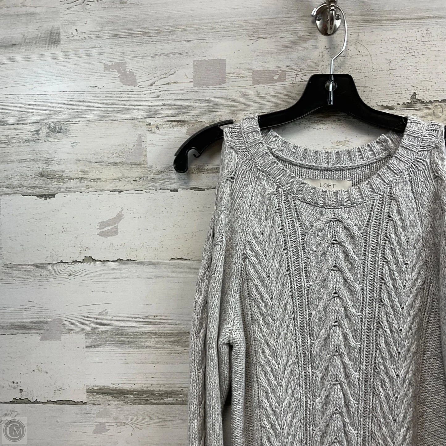 Dress Sweater By Loft In Grey, Size: M