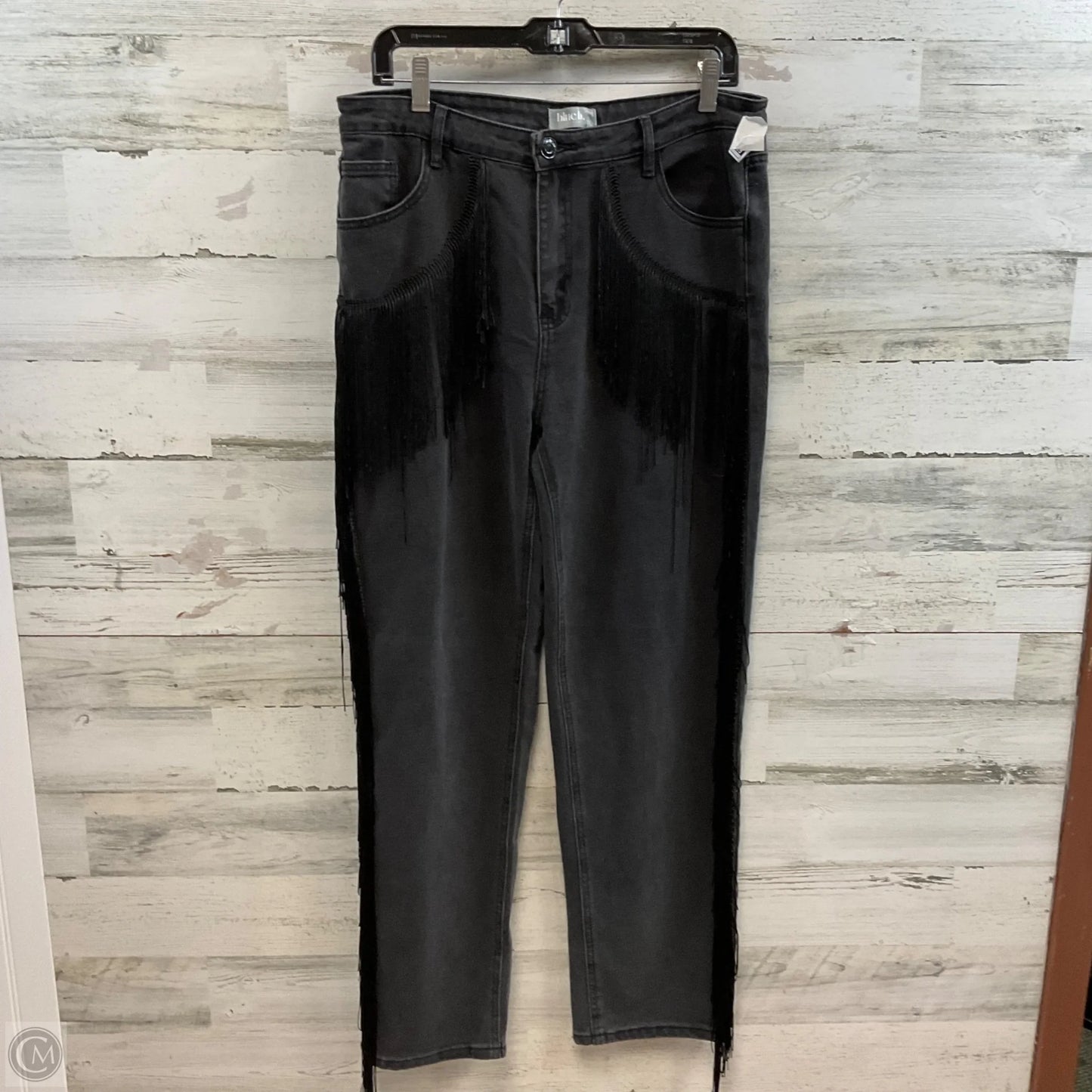 Jeans Straight By Blue B In Black Denim, Size: Xl