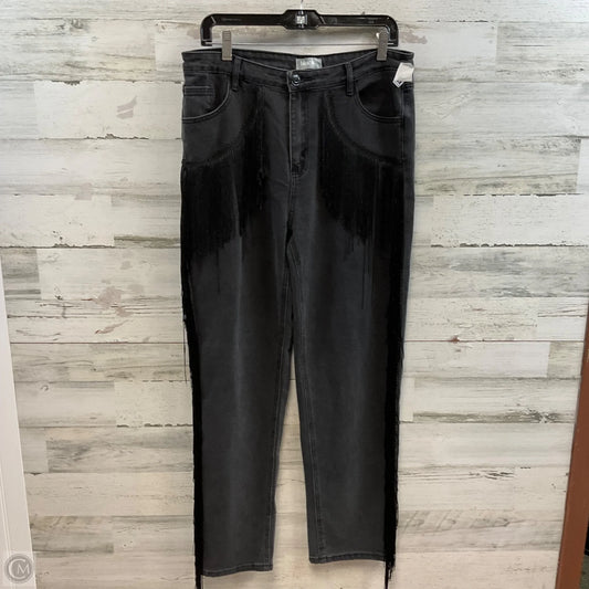 Jeans Straight By Blue B In Black Denim, Size: Xl