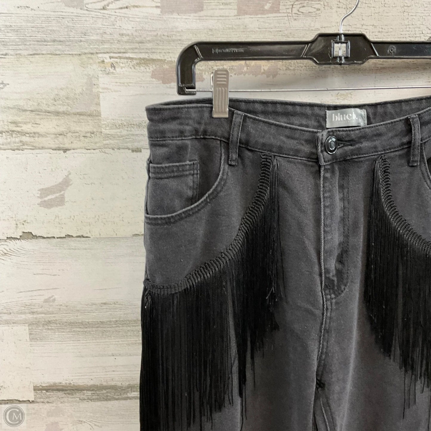 Jeans Straight By Blue B In Black Denim, Size: Xl