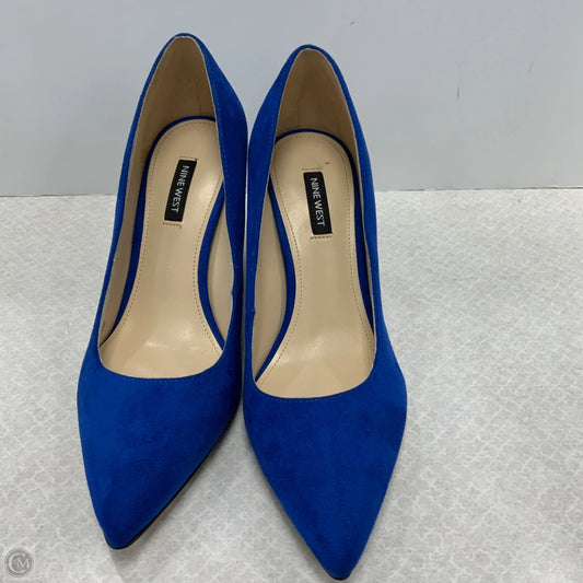 Shoes Heels Block By Nine West In Blue, Size: 9